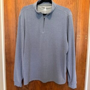 Johnnie-O Fox Meadow Pullover Mens Medium‎ Blue Gray 1/4 Zip Golf